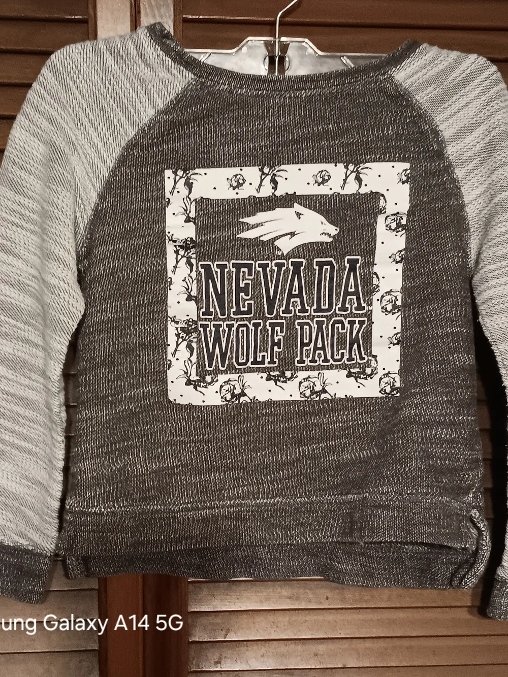 Russell Athletic Nevada Wolf Pack Gray Two-Tone Crewneck Sweater